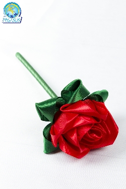 PENNA CON FIORE DI ROSA